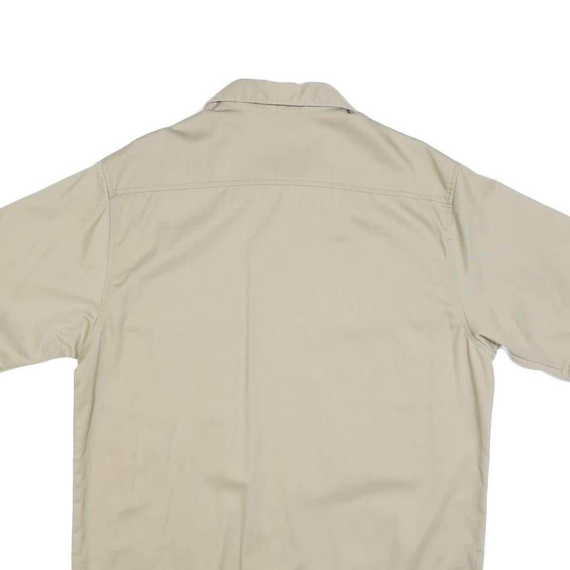 CARHARTT Mens Beige Workwear Cotton Shirt L Button Pocket Casual Durable
