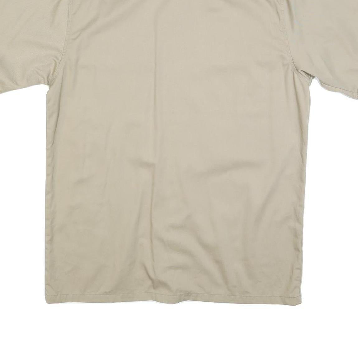 CARHARTT Mens Beige Workwear Cotton Shirt L Button Pocket Casual Durable