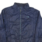 THE NORTH FACE Mens Blue Lightweight Jacket M Polyester Blend Plain Zip Outdoor