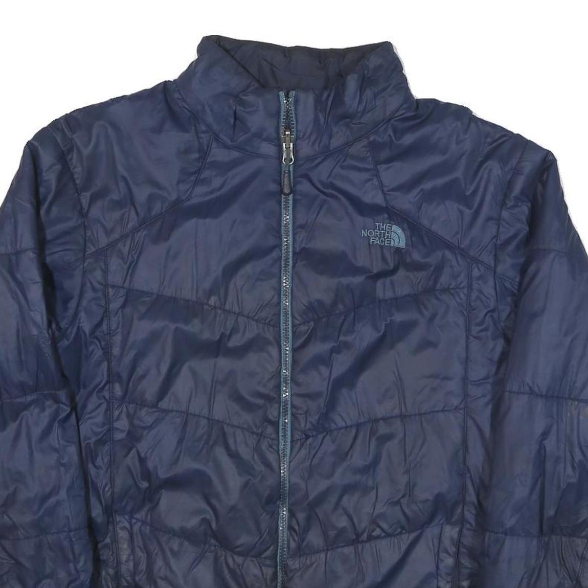 THE NORTH FACE Mens Blue Lightweight Jacket M Polyester Blend Plain Zip Outdoor