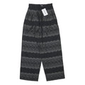 GANNI Womens Rayon Black Relaxed Wide-Leg Trousers W24 L26 Printed Pattern