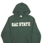 CHAMPION Mens Green Sac State Pullover Hoodie S Cotton Blend Casual Sweatshirt