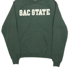 CHAMPION Mens Green Sac State Pullover Hoodie S Cotton Blend Casual Sweatshirt
