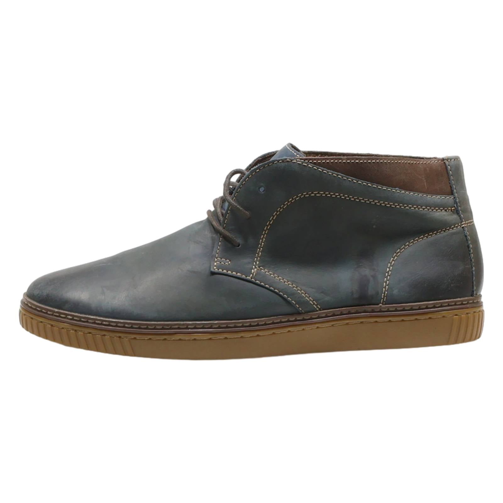JOHBSTON & MURPHY Lace-Up Boots Blue Leather Mens UK 11