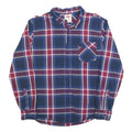 LEVI'S Mens Blue & Red Checked Long Sleeve Shirt L Cotton Blend Casual