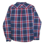 LEVI'S Mens Blue & Red Checked Long Sleeve Shirt L Cotton Blend Casual