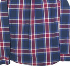 LEVI'S Mens Blue & Red Checked Long Sleeve Shirt L Cotton Blend Casual