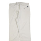DOCKERS Mens Regular Beige Cotton Blend Trousers W34 L34 Zip Closure Plain