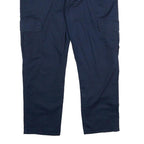 RED KAP Mens Polyester Blend Navy Blue Regular Cargo Trousers W38 L26 Workwear
