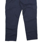 RED KAP Mens Polyester Blend Navy Blue Regular Cargo Trousers W38 L26 Workwear
