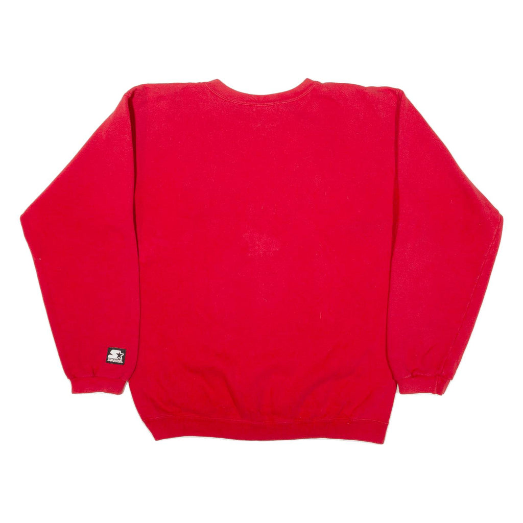 STARTER Ohio State University Mens Sweatshirt Red USA M