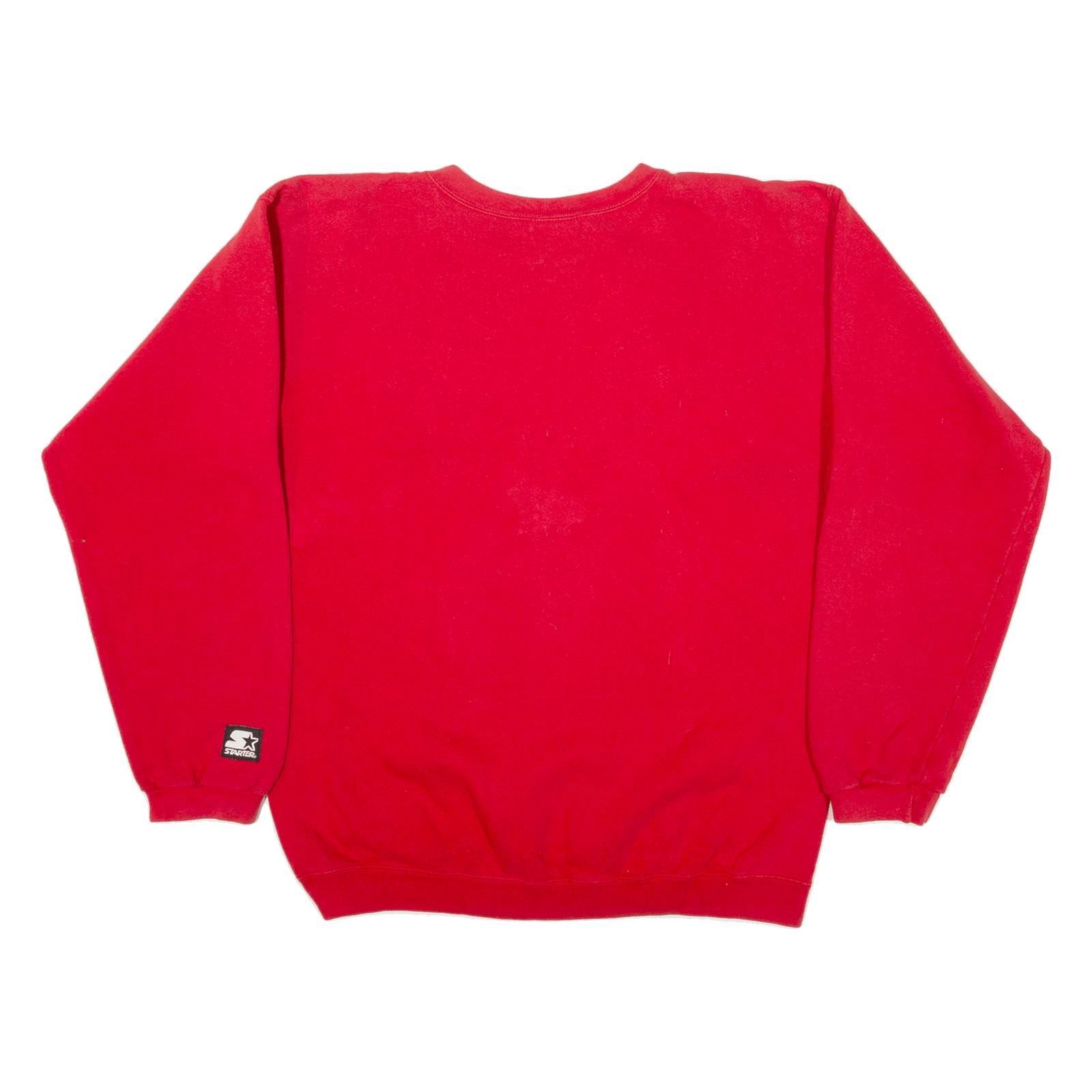 STARTER Ohio State University Mens Sweatshirt Red USA M
