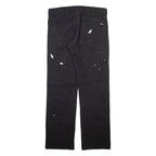DICKIES Mens Trousers Black Regular Straight W32 L32