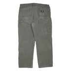 DICKIES Mens Regular Fit Straight Denim Grey W38 L30 Workwear Casual Jeans