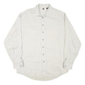 NATURAL STYLE Mens White Plain Shirt XL Cotton Blend Long Sleeve Button Collar