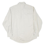 NATURAL STYLE Mens White Plain Shirt XL Cotton Blend Long Sleeve Button Collar