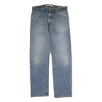 LEVI'S 505 Mens Jeans Blue Regular Straight Denim Medium W34 L32 Classic Zip
