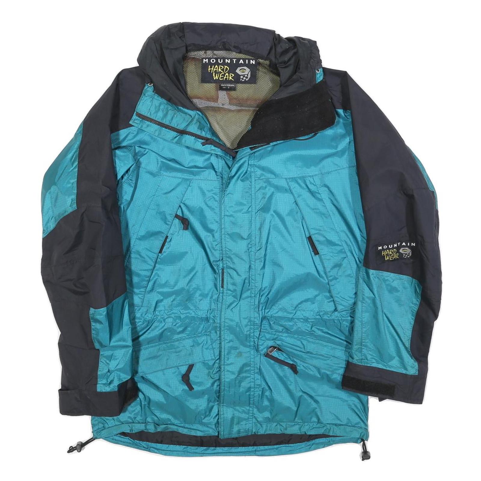 MOUNTAIN HARD WEAR Mens Blue & Black Outdoor Jacket S Polyester Blend Zip