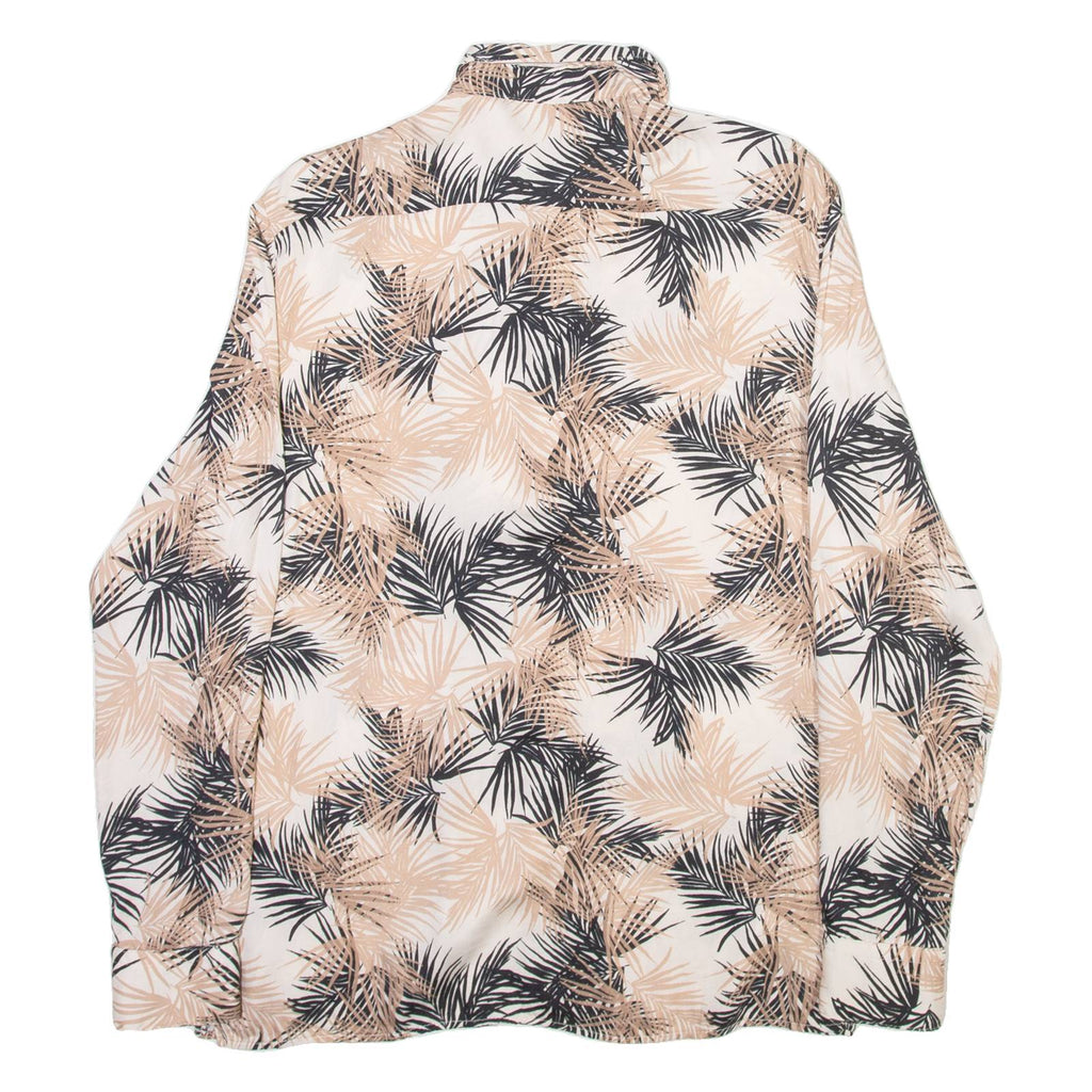 IMPERIAL Mens Shirt Beige Floral Long Sleeve M