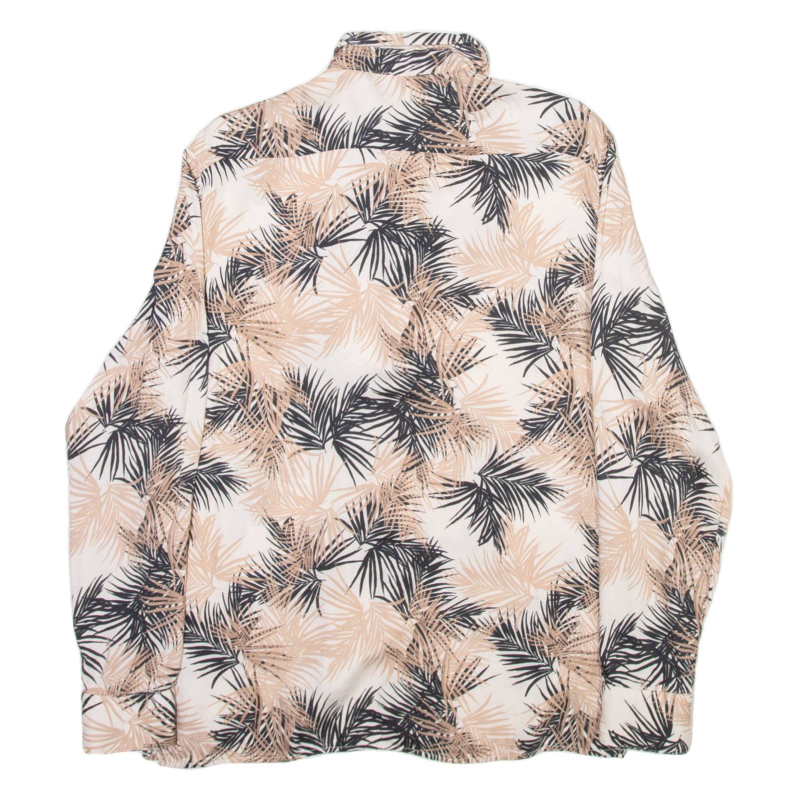 IMPERIAL Mens Shirt Beige Floral Long Sleeve M
