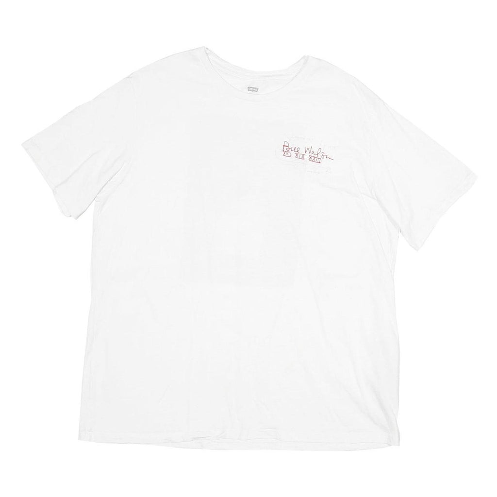 LEVI'S Mens White XL Graphic T-Shirt Short Sleeve Crew Neck Cotton Casual