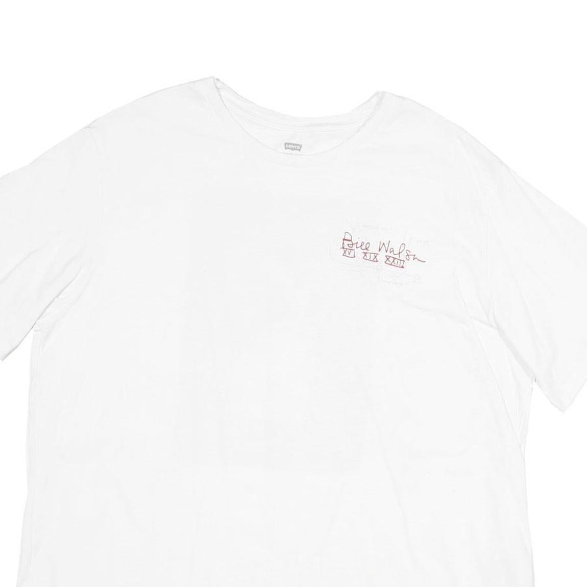 LEVI'S Mens White XL Graphic T-Shirt Short Sleeve Crew Neck Cotton Casual