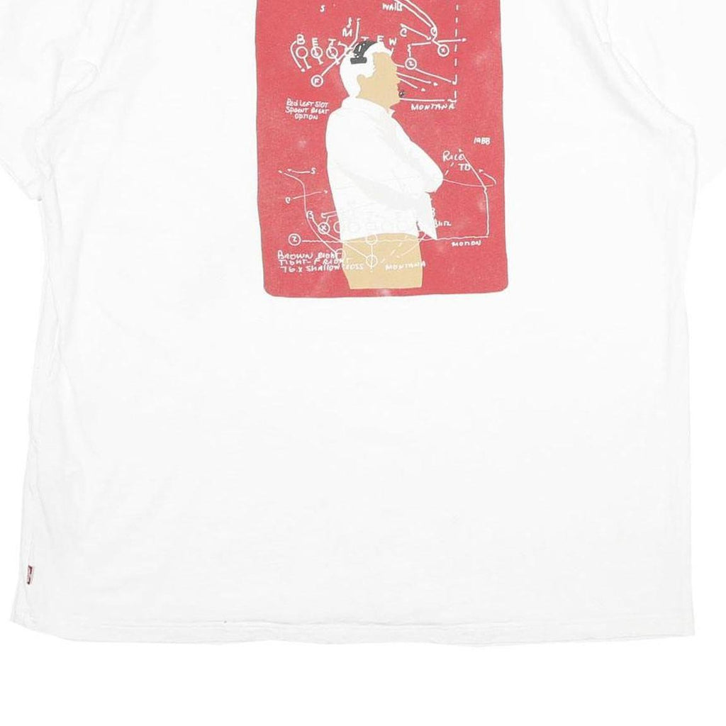 LEVI'S Mens White XL Graphic T-Shirt Short Sleeve Crew Neck Cotton Casual