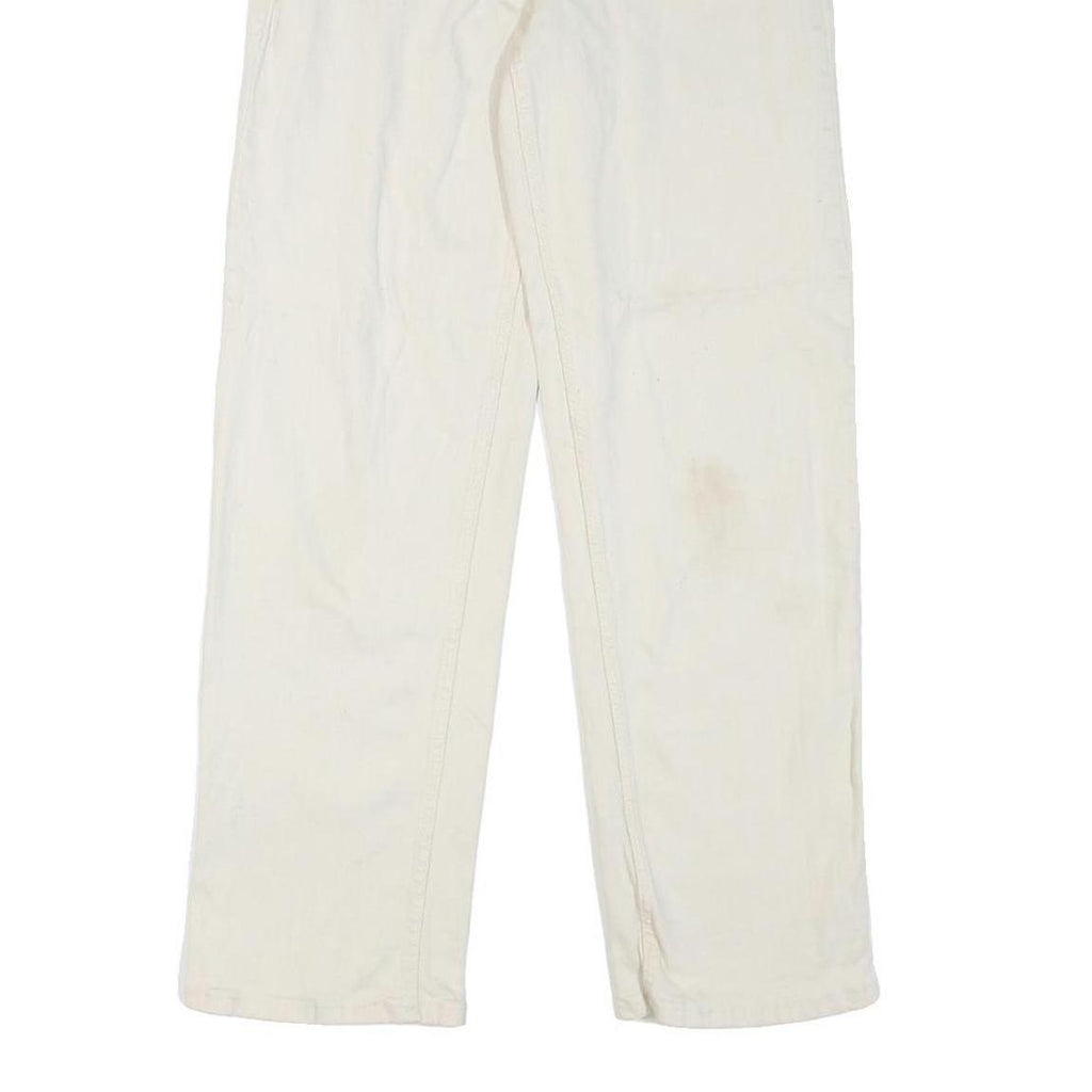 CALVIN KLEIN JEANS Womens White Regular Straight Denim W27 L30 Zip Cotton Blend