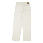 CALVIN KLEIN JEANS Womens White Regular Straight Denim W27 L30 Zip Cotton Blend