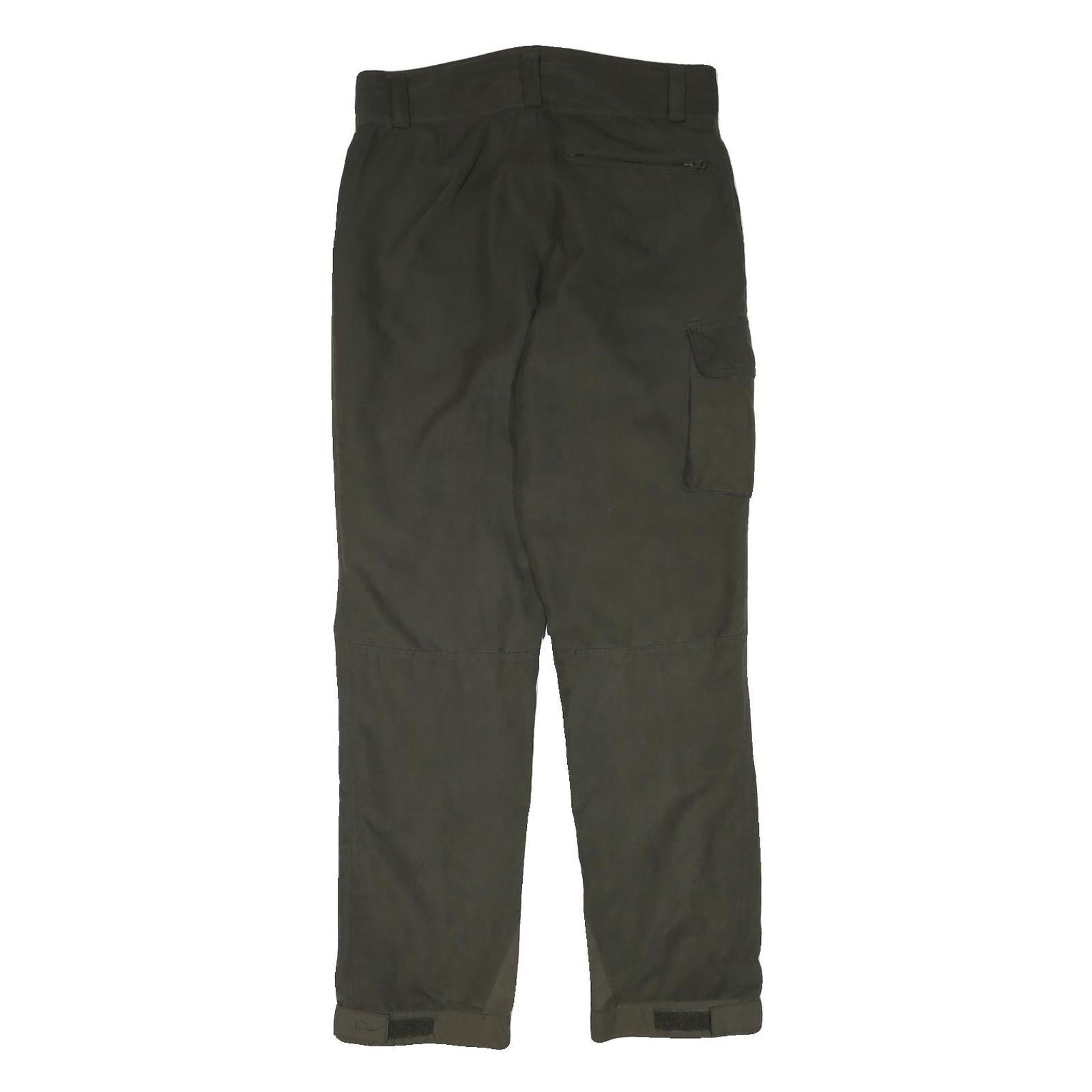 LAGO Mens Polyester Blend Black Relaxed Cargo Trousers W31 L32 Workwear Utility