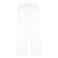 LEVI'S Womens White Regular Fit Bootcut Denim Jeans W25 L26 Cotton Blend Zip 517