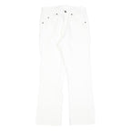 LEVI'S Womens White Regular Fit Bootcut Denim Jeans W25 L26 Cotton Blend Zip 517