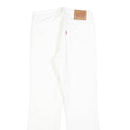 LEVI'S Womens White Regular Fit Bootcut Denim Jeans W25 L26 Cotton Blend Zip 517