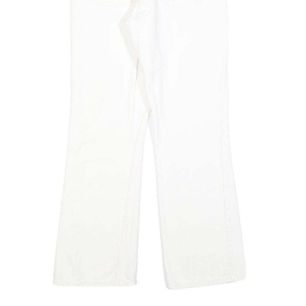 LEVI'S Womens White Regular Fit Bootcut Denim Jeans W25 L26 Cotton Blend Zip 517