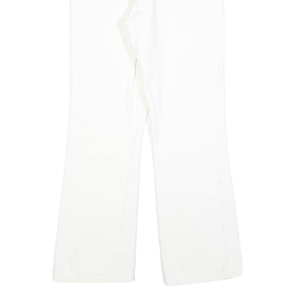 LEVI'S Womens White Regular Fit Bootcut Denim Jeans W25 L26 Cotton Blend Zip 517