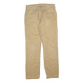 LEVI'S Mens Beige Cotton Blend Regular Straight Trousers W32 L32 Casual Zip
