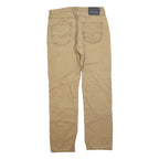 LEVI'S Mens Beige Cotton Blend Regular Straight Trousers W32 L32 Casual Zip