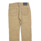 LEVI'S Mens Beige Cotton Blend Regular Straight Trousers W32 L32 Casual Zip