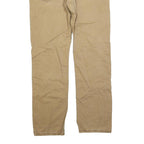 LEVI'S Mens Beige Cotton Blend Regular Straight Trousers W32 L32 Casual Zip