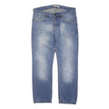 LEVI'S 630 Womens Jeans Blue Regular Straight Denim Medium W34 L28 Button