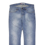 LEVI'S 630 Womens Jeans Blue Regular Straight Denim Medium W34 L28 Button