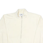 HOLLISTER Womens White Polyester Blend Zip Jacket L Fleece Casual Essential