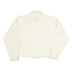 HOLLISTER Womens White Polyester Blend Zip Jacket L Fleece Casual Essential