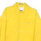 PERFECTO BRAND Mens Yellow Coach Jacket M Cotton Blend Woven Plain Classic Fit