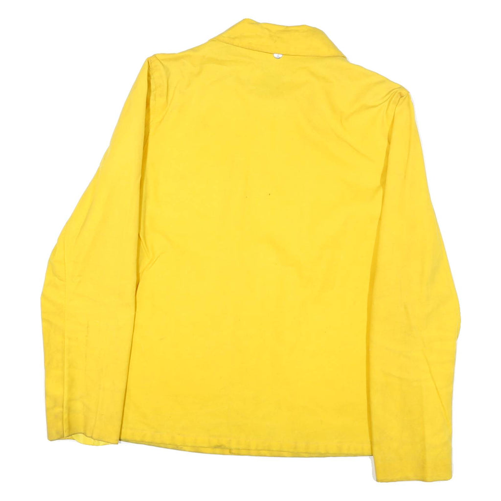 PERFECTO BRAND Mens Yellow Coach Jacket M Cotton Blend Woven Plain Classic Fit