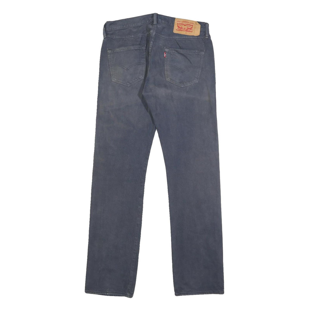 LEVI'S 501 Mens Jeans Blue Regular Straight Denim Medium W30 L32 Classic Fit