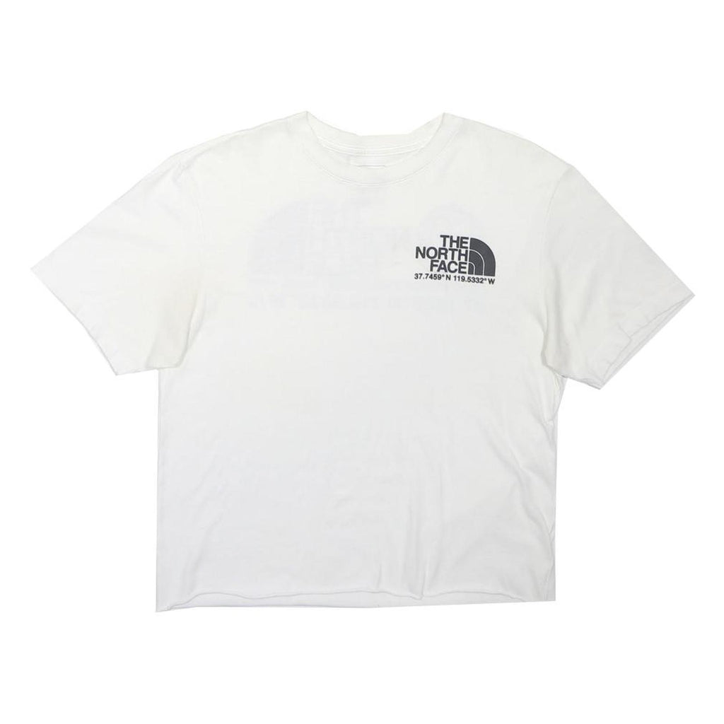THE NORTH FACE Womens White Graphic T-Shirt S Short Sleeve Crew Neck Casual