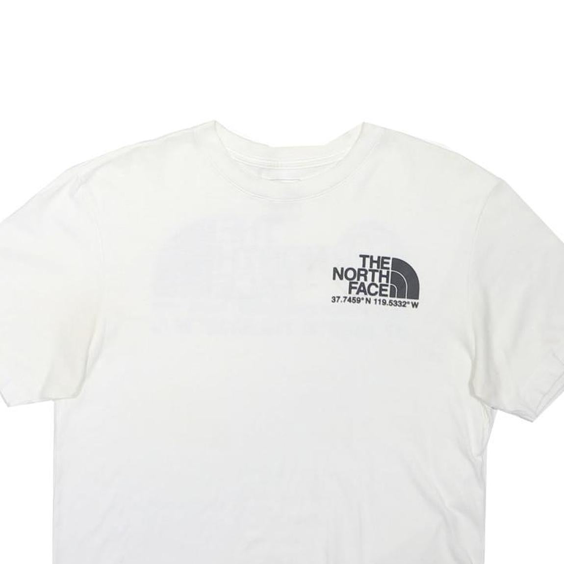THE NORTH FACE Womens White Graphic T-Shirt S Short Sleeve Crew Neck Casual