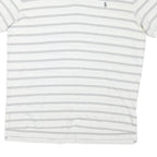 POLO RALPH LAUREN Mens White & Grey Striped Short Sleeve Polo Shirt XL Cotton
