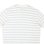 POLO RALPH LAUREN Mens White & Grey Striped Short Sleeve Polo Shirt XL Cotton